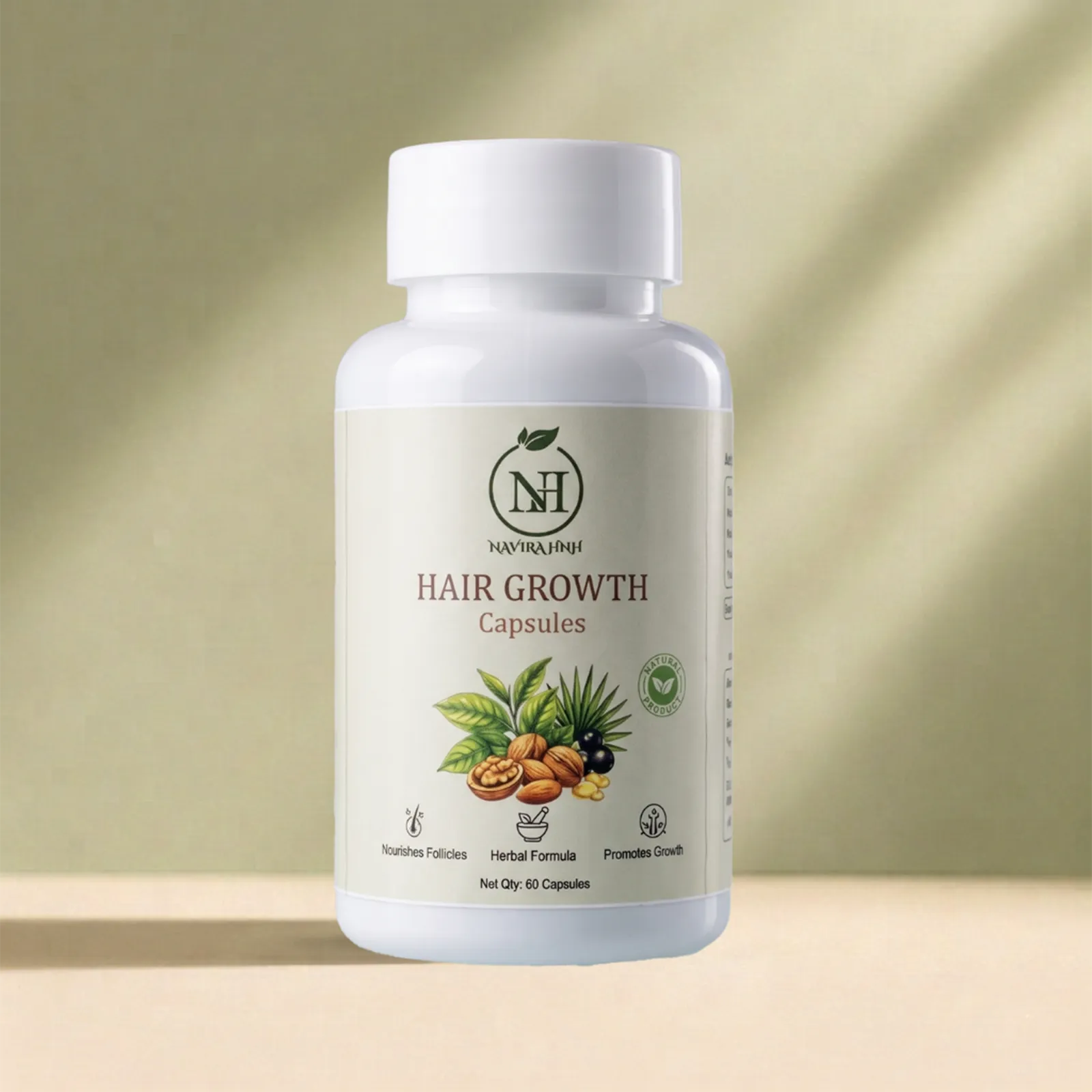 Hair Growth Capsules | Herbal Supplement for Hair Wellness from Within | Plant-Based Formula